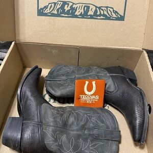 Tecovas Charcoal Lizard Boots